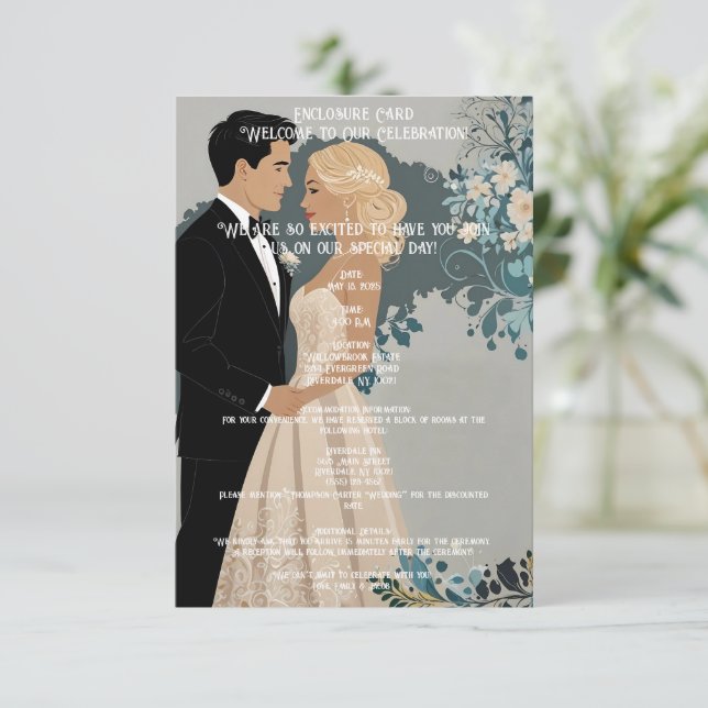 Elegant and Timeless Wedding Invitation Design (Standing Front)