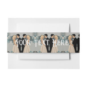 Elegant and Timeless Wedding Invitation Design Belly Band