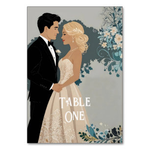 Elegant and Timeless Wedding Invitation Design Table Number