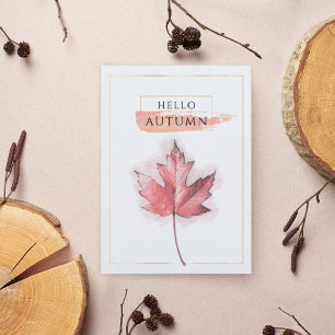 Elegant and Trendy Autumn Leaf Drawing Card