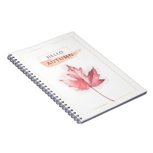 Elegant and Trendy Autumn Leaf Drawing Notebook