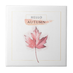 Elegant and Trendy Autumn Leaf Drawing Tile
