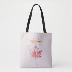 Elegant and Trendy Autumn Leaf Drawing Tote Bag