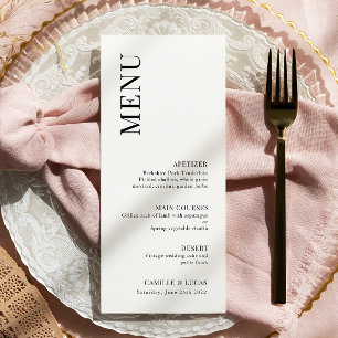 Elegant and Trendy Wedding Menu