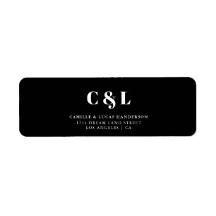 Elegant and trendy wedding return adress label
