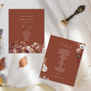 Elegant Anemone Dark Terracotta Wedding