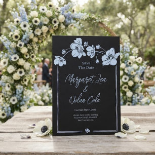 Elegant Anemone Floral Save the Date Invitation