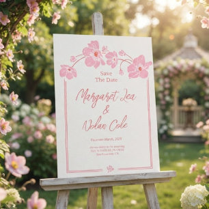 Elegant Anemone Floral Save the Date Invitation
