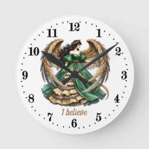 Elegant Angel lovers customizable  Round Clock