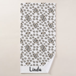 elegant animal print bath towel