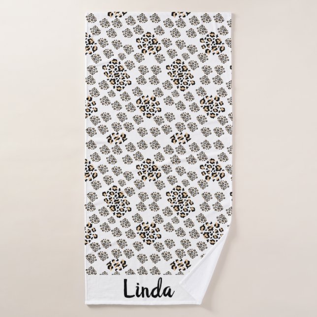 elegant animal print bath towel (Bath Towel)