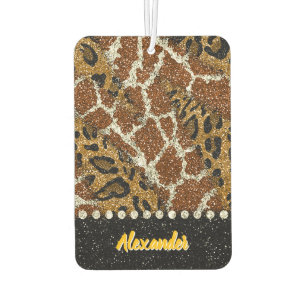 Elegant animal print with sparkle air freshener