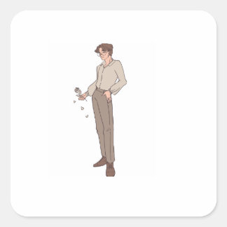 Elegant Anime Character Custom Sticker