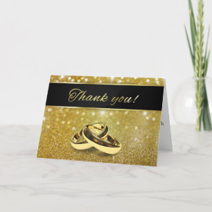 Élégant anneau Mariage Parties scintillant - Carte