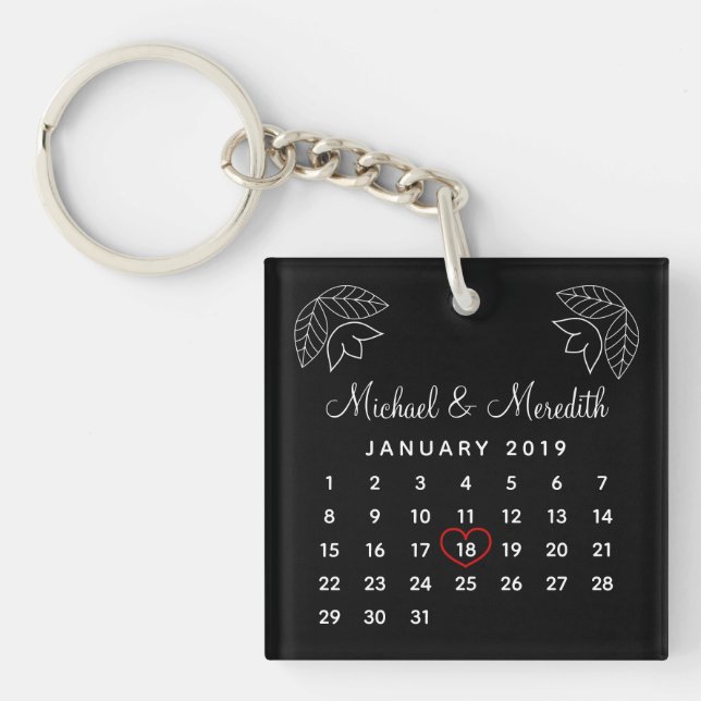 Élégant anniversaire de mariage Calendrier personn (Devant)