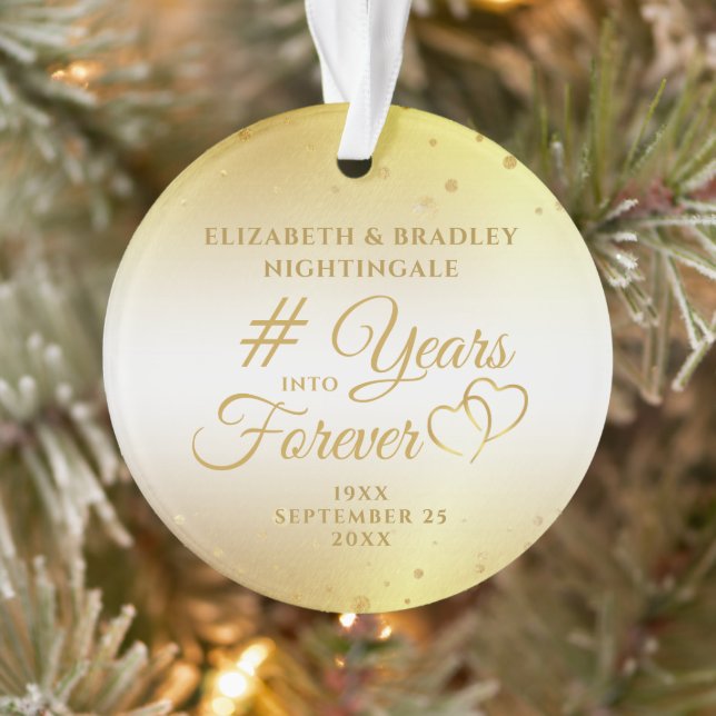 Élégant Anniversaire D'Or ANNÉES EN FOREVER Photo (Arbre)
