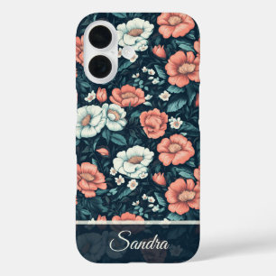 Elegant Anniversary Gift Rose Flower Name iPhone 16 Case