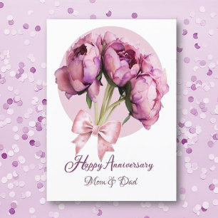 Elegant! Anniversary Mom & Dad Greeting Card