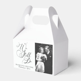 Elegant Anniversary Vow Renewal Photo Favor Box