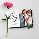 Elegant Anniversary Vow Renewal Photo Invitation<br><div class="desc">Elegant Wedding Anniversary Vow Renewal Photo Invitations with elegant script typography in modern,  classic black and white. Easily add your own photo and details for a stunning invitation!</div>