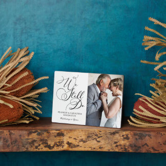 Elegant Anniversary Vow Renewal Photo Plaque