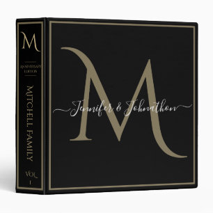 Elegant Anniversary / Wedding Monogram Binder