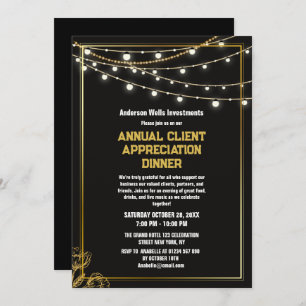Elegant Annual Client Appreciation Dinner Party Invitation