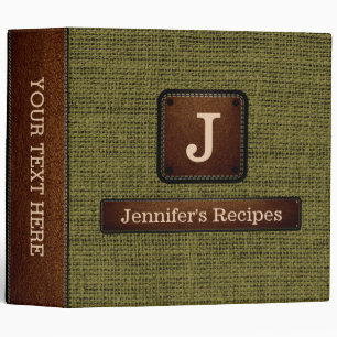 Elegant Antique Bronze Burlap Look Binder