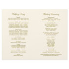 Elegant Antique Gold Calligraphy Wedding Programs
