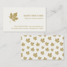Elegant Antique Gold Maple Leaves Pattern. 