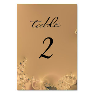 Elegant Antique Gold Table Number