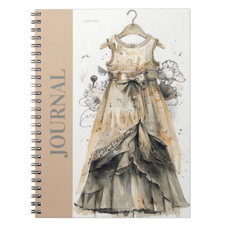 Elegant Antique Little Black Dress Journal LBD