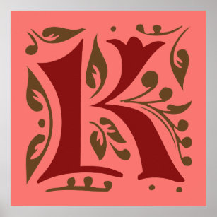 Medieval Letter K Décor | Zazzle CA