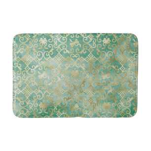 Elegant antique motifs bath mat
