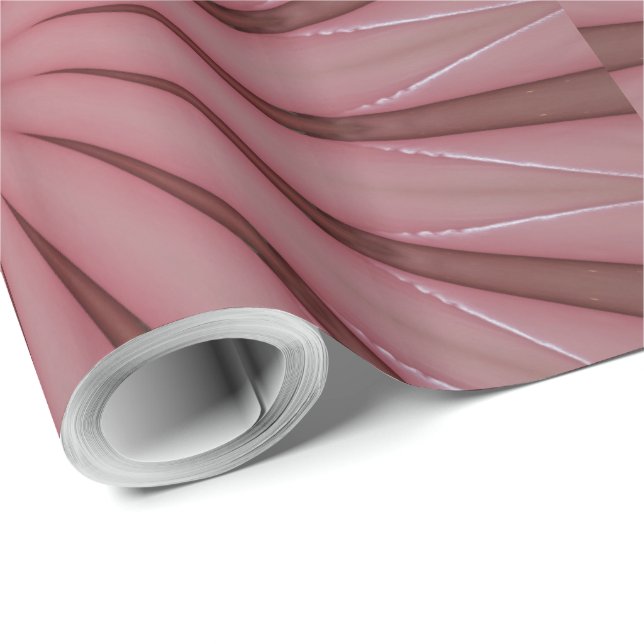 Elegant Antique Pink Kaleidoscope Design Wrapping Paper (Roll Corner)