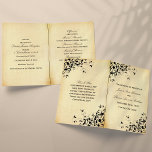 Elegant Antique Swirls Wedding Bi-Fold Program<br><div class="desc">These elegant antique swirl wedding bi-fold program templates are perfect for any couple planning a romantic vintage marriage.
These bi-fold program templates can be personalized for your special occasion and would make the perfect order of service for any wedding, bridal shower, engagement party, birthday party and much, much more.</div>