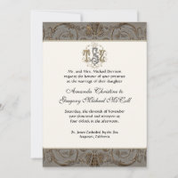 Elegant Antiqued Gold Baroque Custom Monogrammed 5