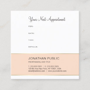 Elegant Appointment Reminder Modern Design Trendy Card