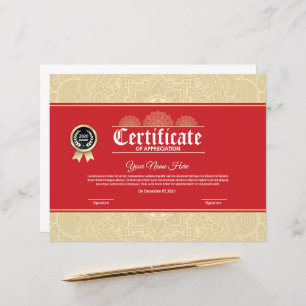 Elegant Appreciation Certificate Template 