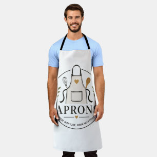 Elegant Apron Logo Badge – “Made with Care"