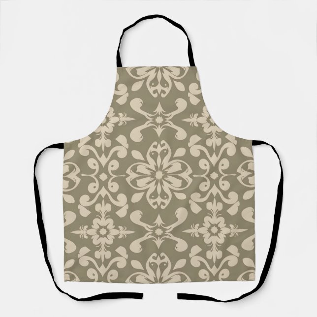 Elegant Apron with Soft Colour Seamless Pattern (Front)