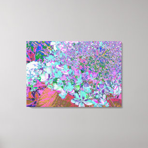 Elegant Aqua and Purple Limelight Hydrangea Detail Canvas Print