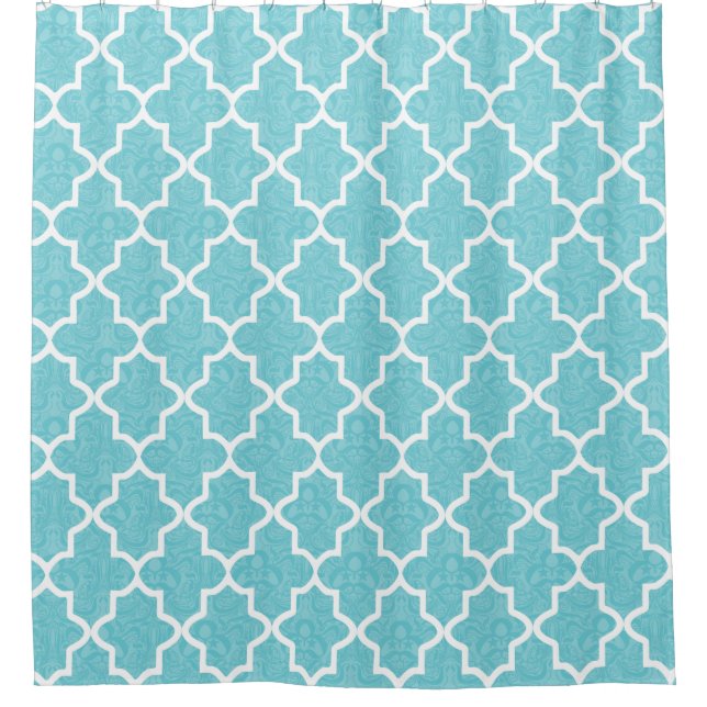 Elegant Aqua Blue Damask Moroccan Pattern (Front)