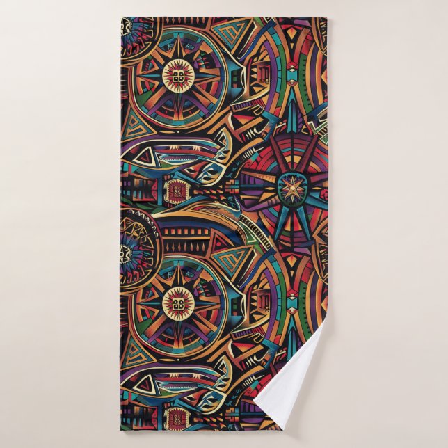 Elegant Aqua "Chronicle of the Ancients" Plush Bat Bath Towel (Bath Towel)