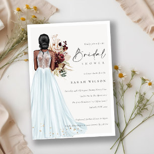 Elégant Aqua Mariage Gown Invitation Fête des mari