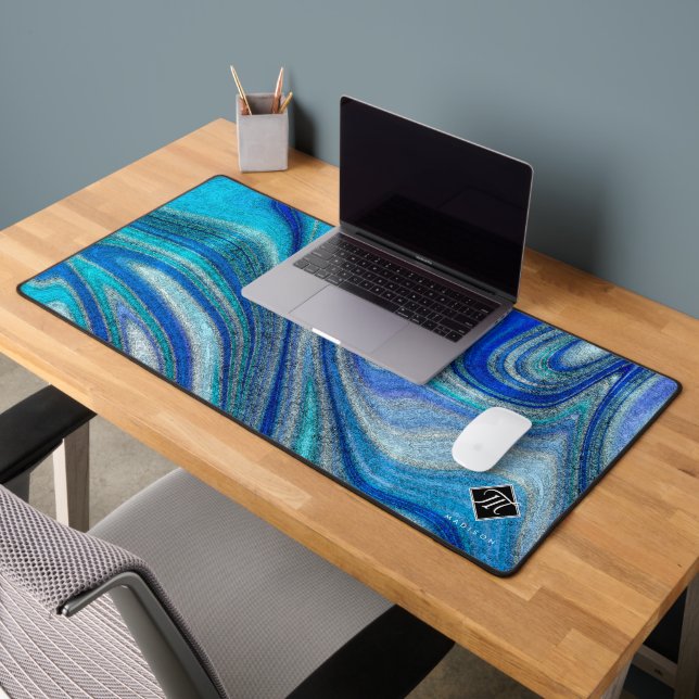 Elégant Aquamarine Paua Rainbow Shell inspiré (Bureau 2)