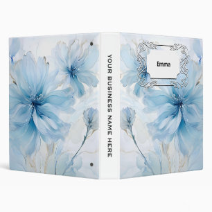 Elegant Aquarelle Floral Bloom Watercolor Binder