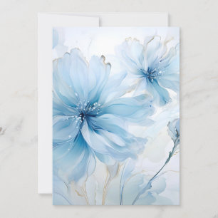 Elegant Aquarelle Floral Bloom Watercolor Holiday Card