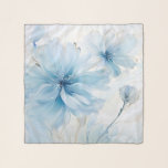 Elegant Aquarelle Floral Bloom Watercolor Scarf<br><div class="desc">Indulge in the allure of delicate beauty with a tapestry of sophistication and timeless charm. Soft hues merge gracefully,  portraying nature's elegance and timeless allure in every delicate petal and stem.</div>