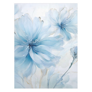 Elegant Aquarelle Floral Bloom Watercolor Tablecloth